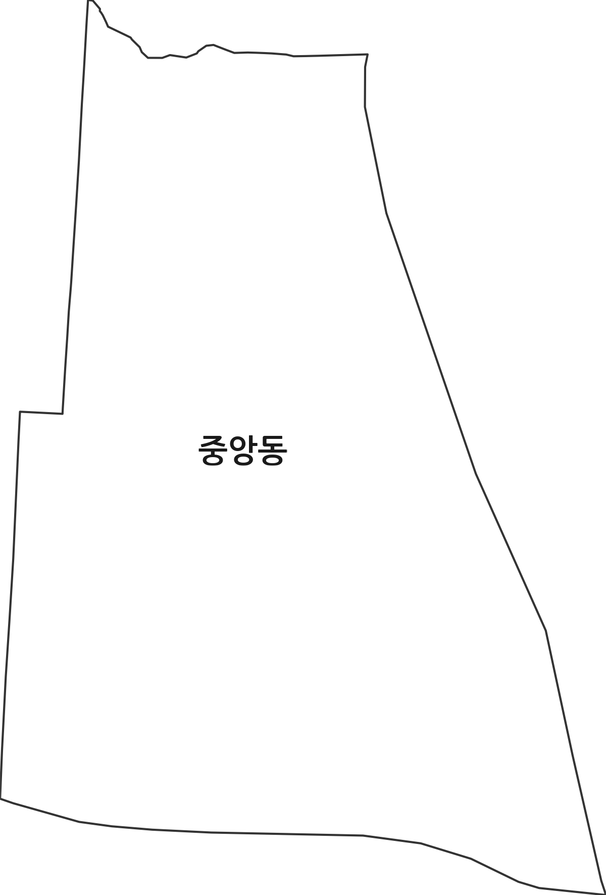전라남도 순천시 중앙동 행정동 행정구역 경계 지도