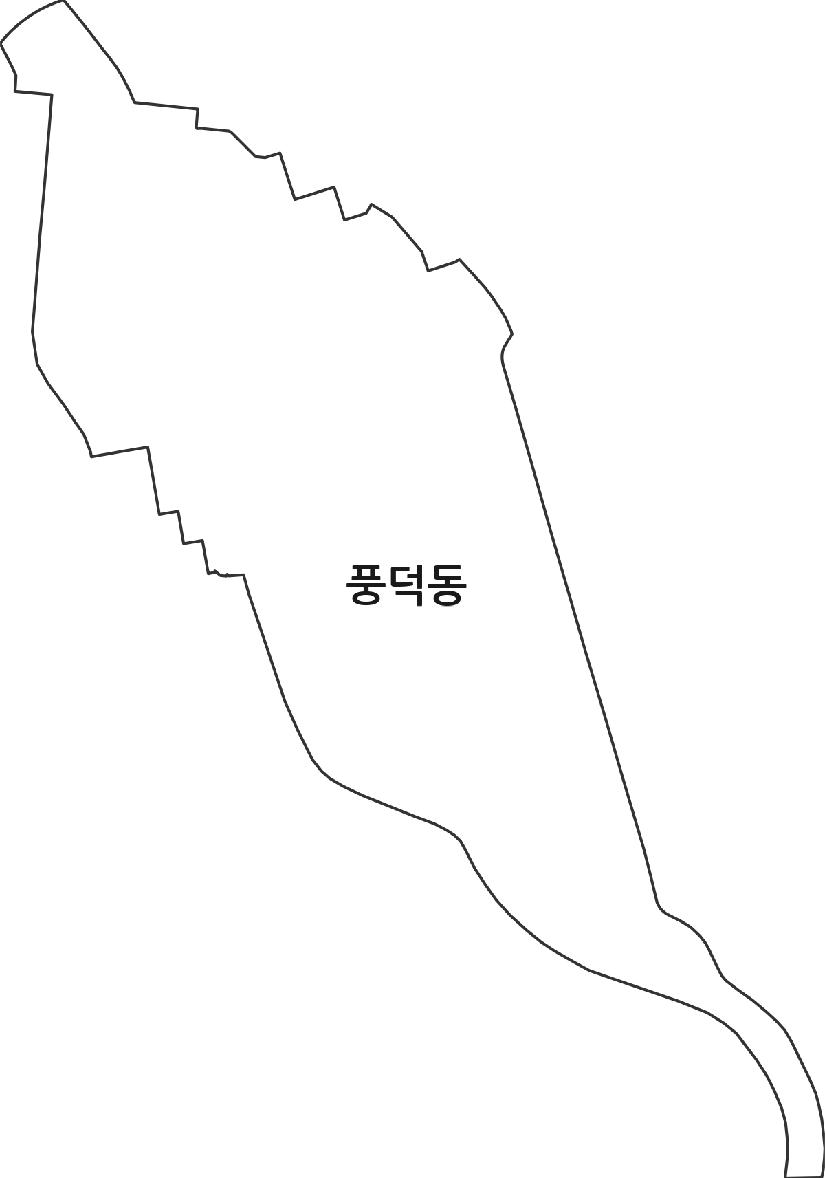 전라남도 순천시 풍덕동 행정동 행정구역 경계 지도