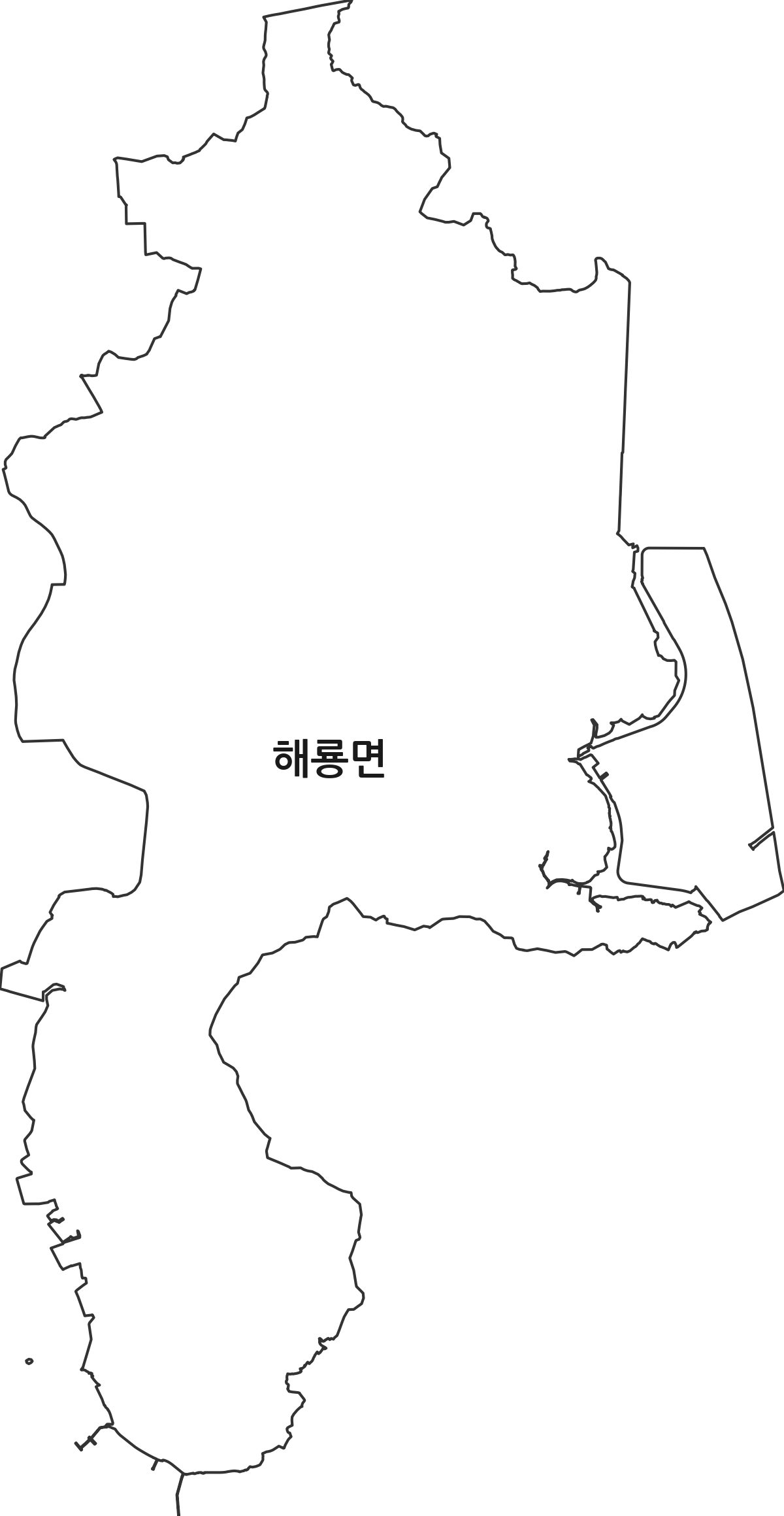 전라남도 순천시 해룡면 행정동 행정구역 경계 지도