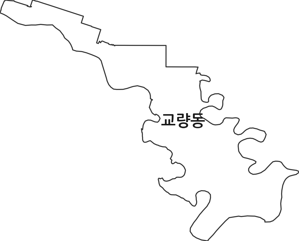 전라남도 순천시 교량동 법정동 행정구역 경계 지도