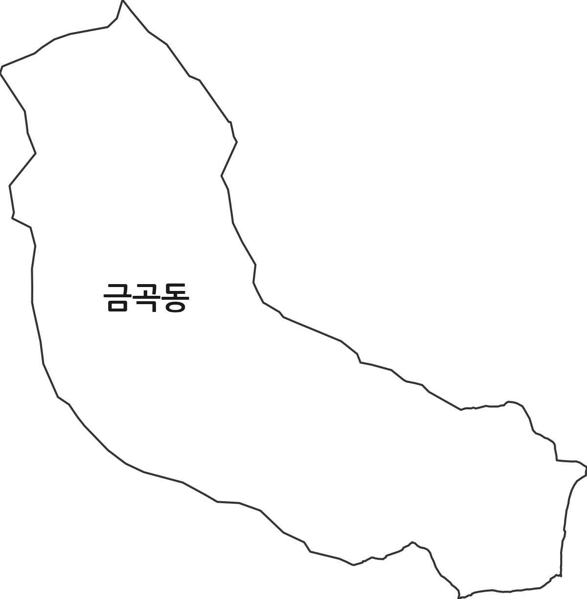 전라남도 순천시 금곡동 법정동 행정구역 경계 지도