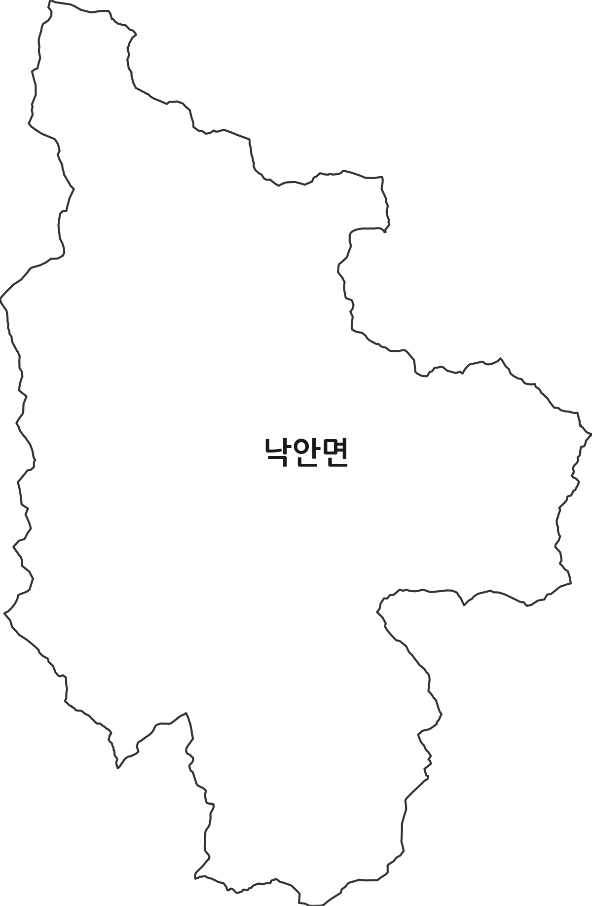 전라남도 순천시 낙안면 법정동 행정구역 경계 지도