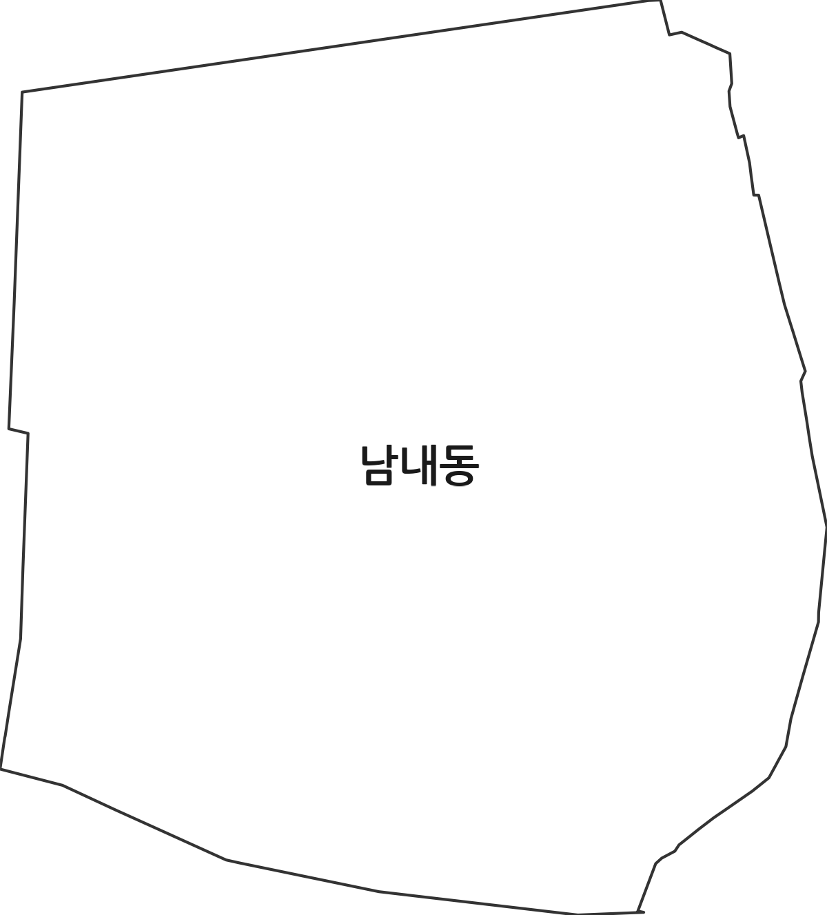 전라남도 순천시 남내동 법정동 행정구역 경계 지도
