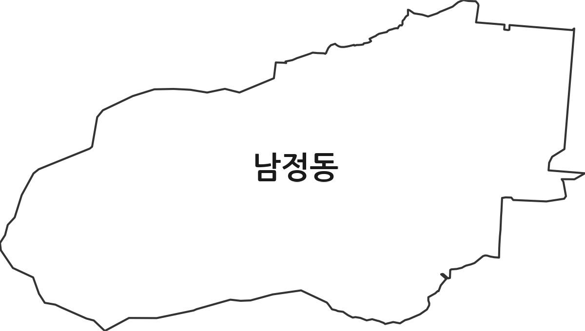 전라남도 순천시 남정동 법정동 행정구역 경계 지도