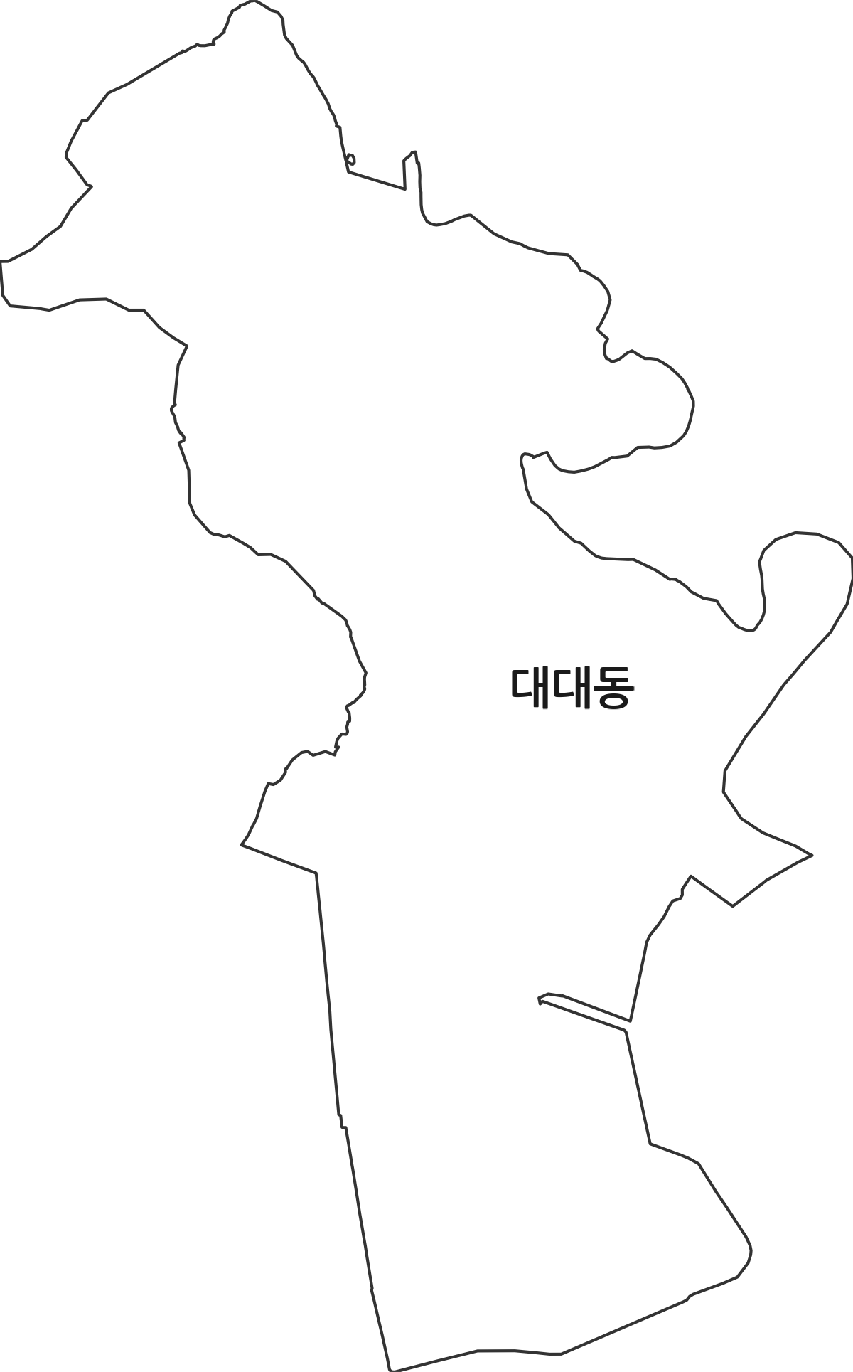 전라남도 순천시 대대동 법정동 행정구역 경계 지도