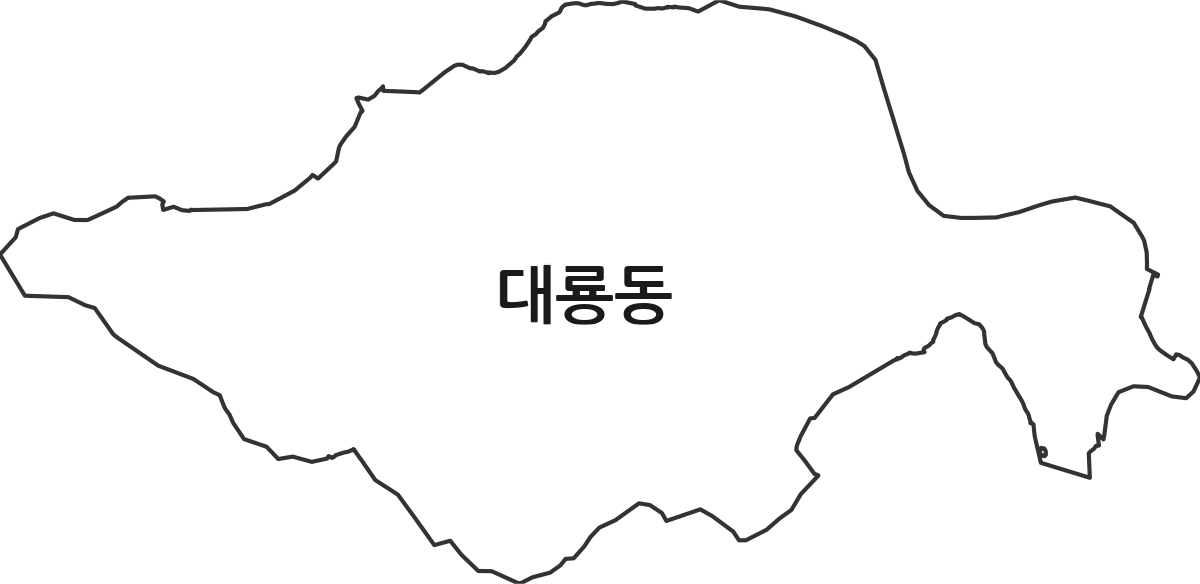 전라남도 순천시 대룡동 법정동 행정구역 경계 지도