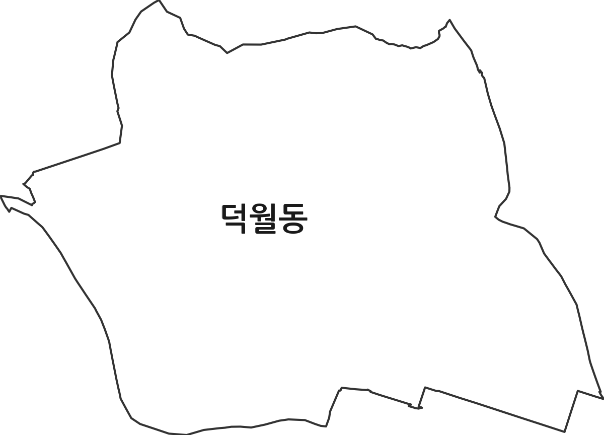 전라남도 순천시 덕월동 법정동 행정구역 경계 지도