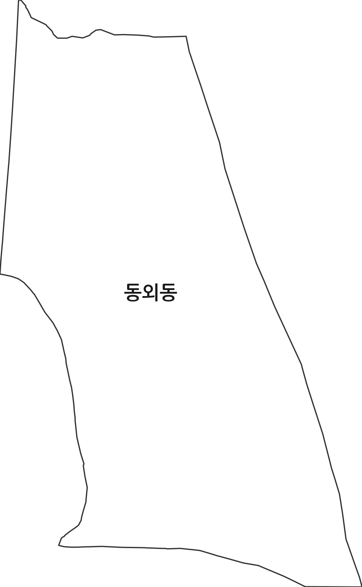 전라남도 순천시 동외동 법정동 행정구역 경계 지도