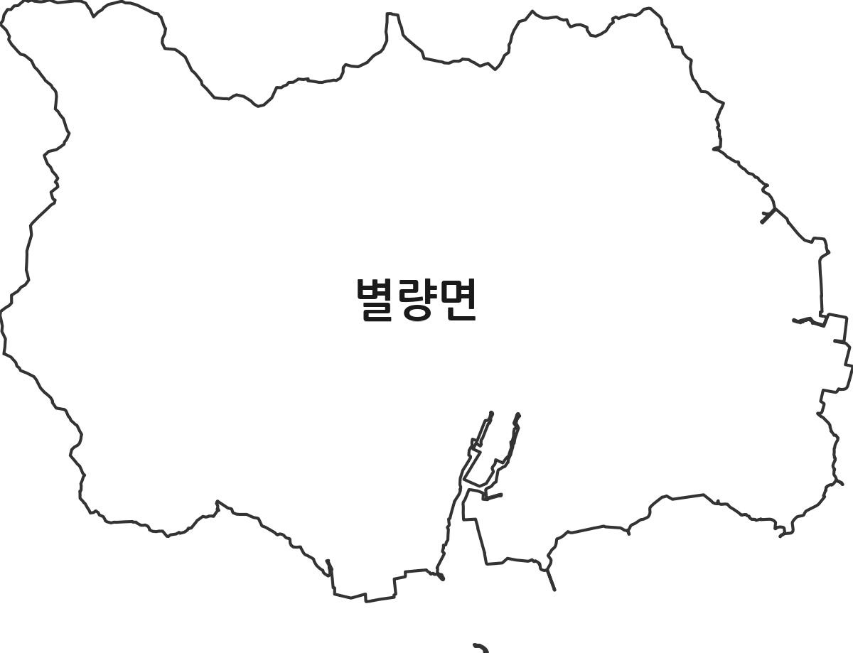 전라남도 순천시 별량면 법정동 행정구역 경계 지도