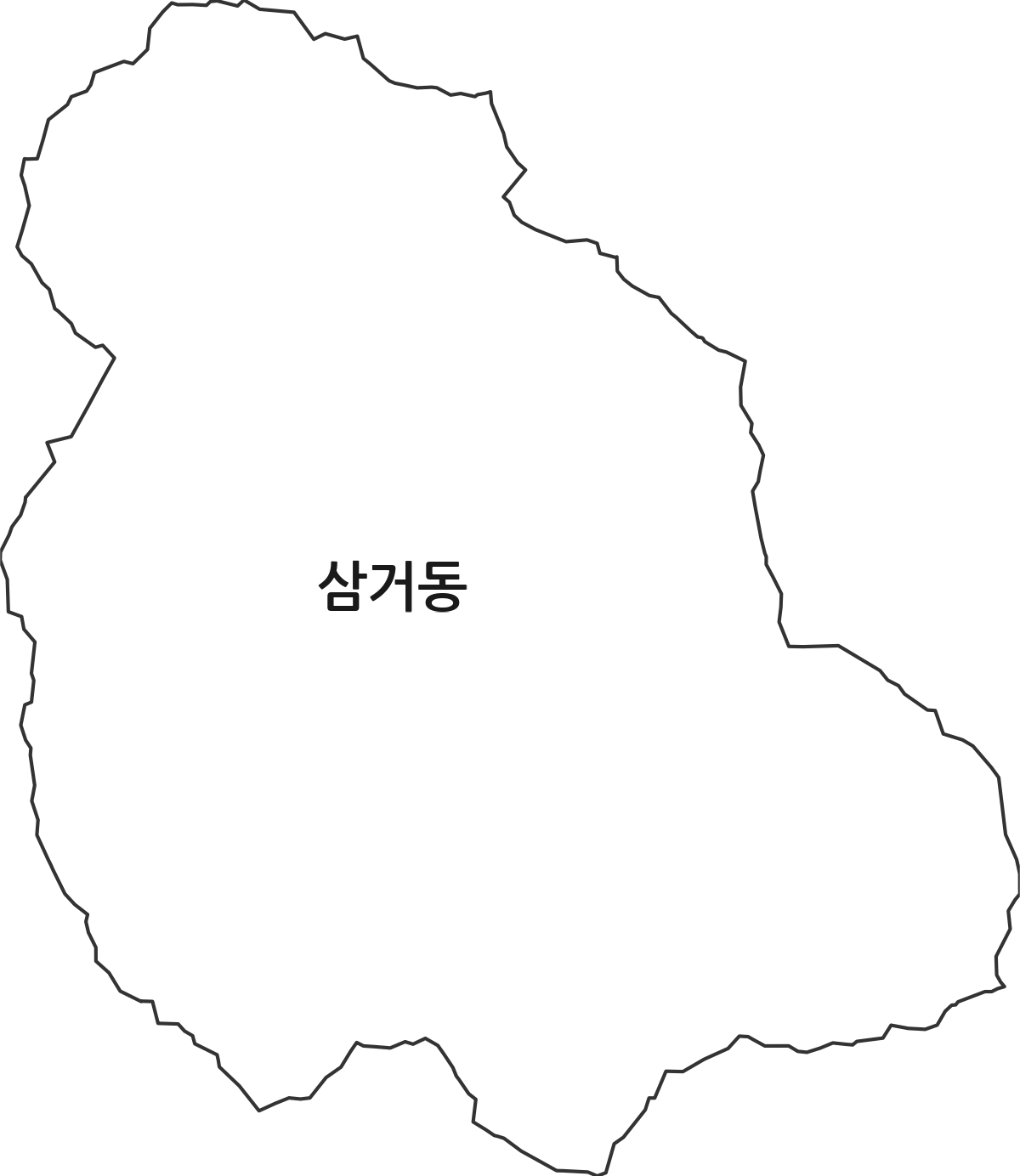 전라남도 순천시 삼거동 법정동 행정구역 경계 지도