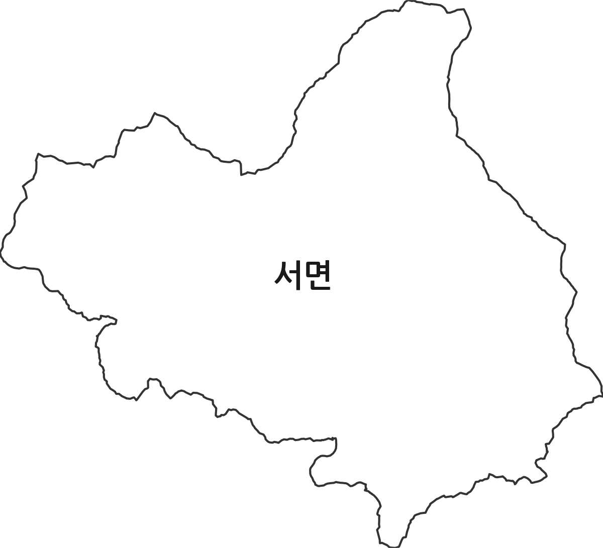 전라남도 순천시 서면 법정동 행정구역 경계 지도