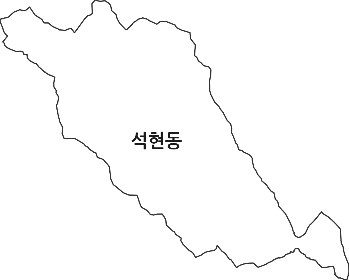 전라남도 순천시 석현동 법정동 행정구역 경계 지도