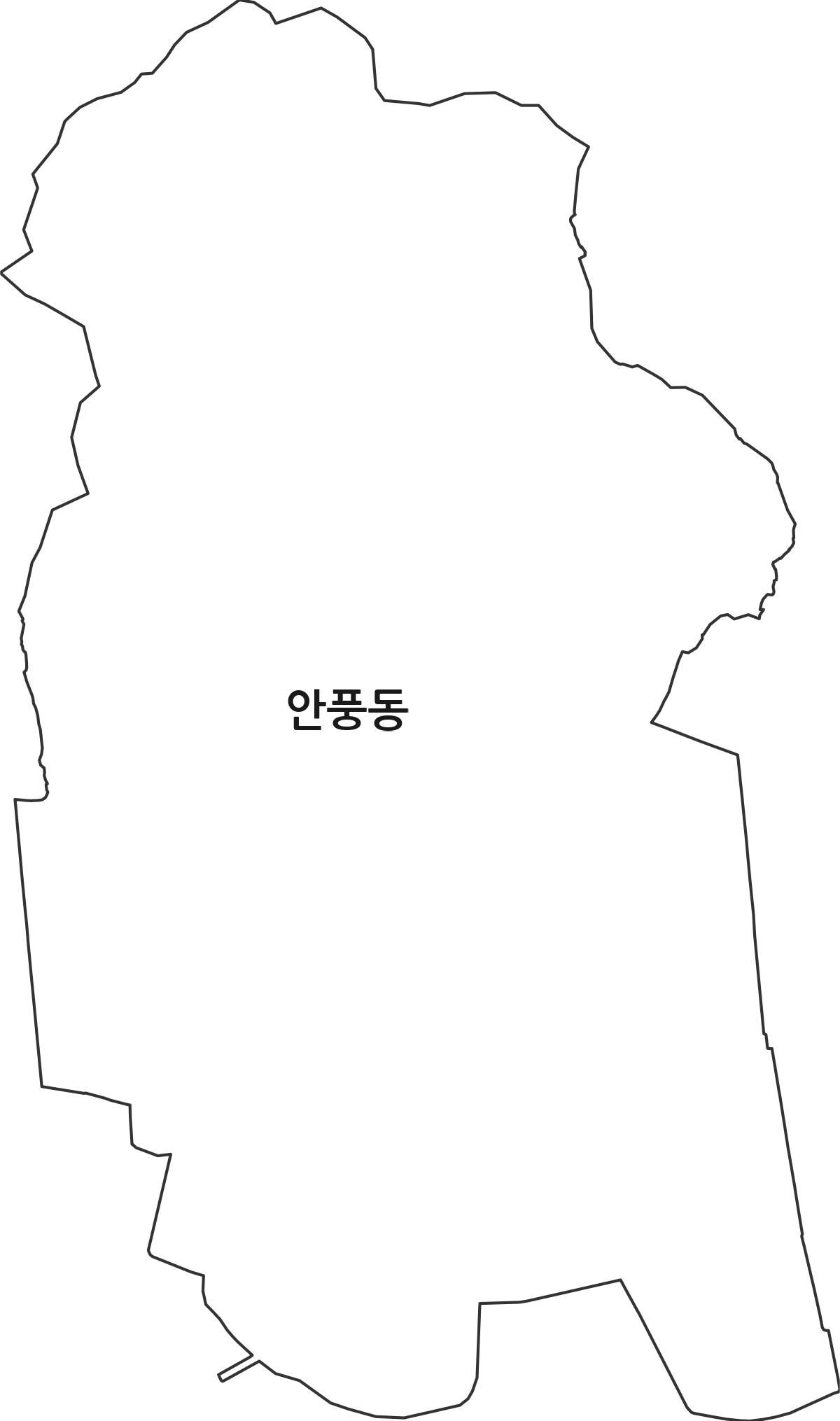 전라남도 순천시 안풍동 법정동 행정구역 경계 지도