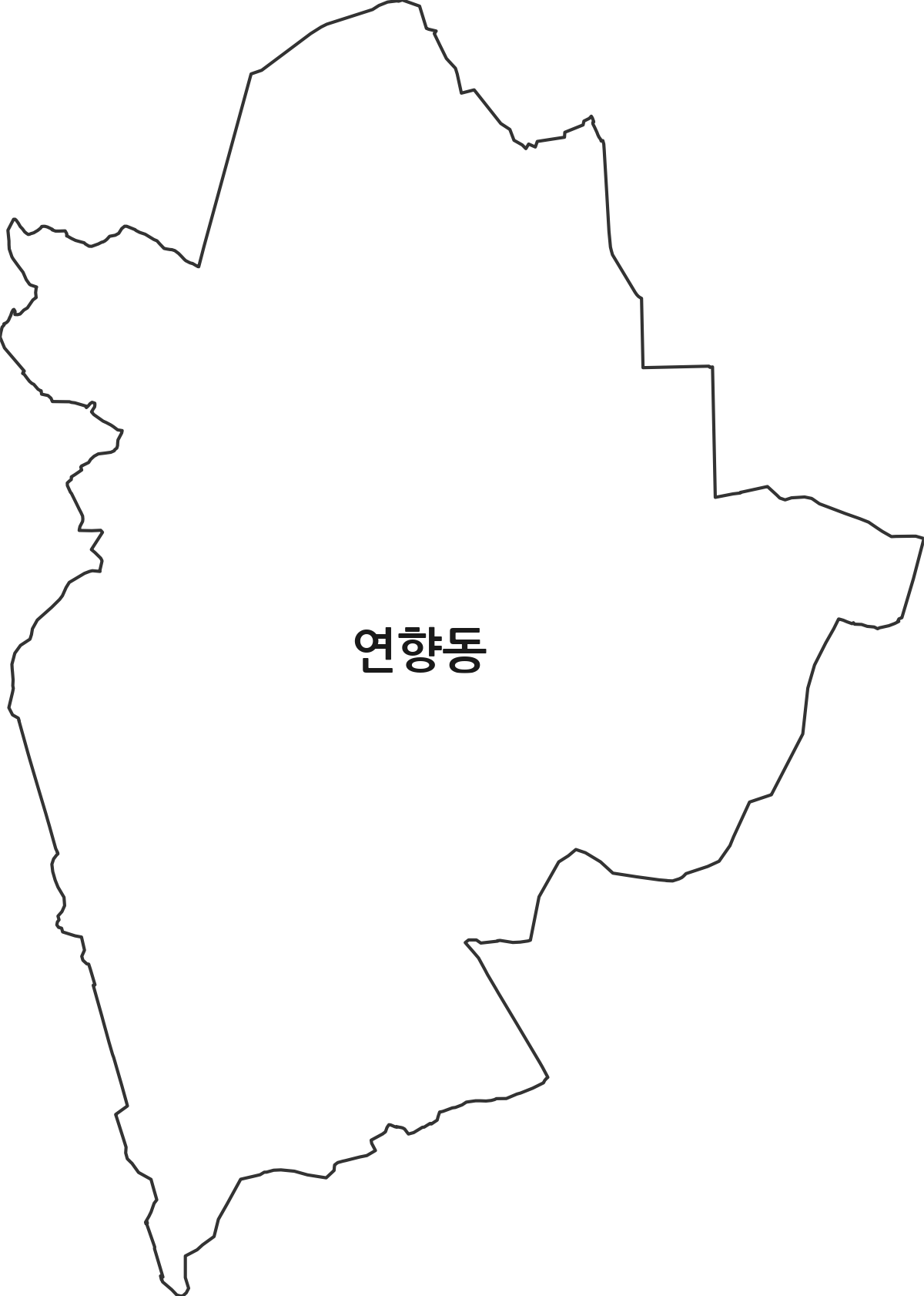 전라남도 순천시 연향동 법정동 행정구역 경계 지도