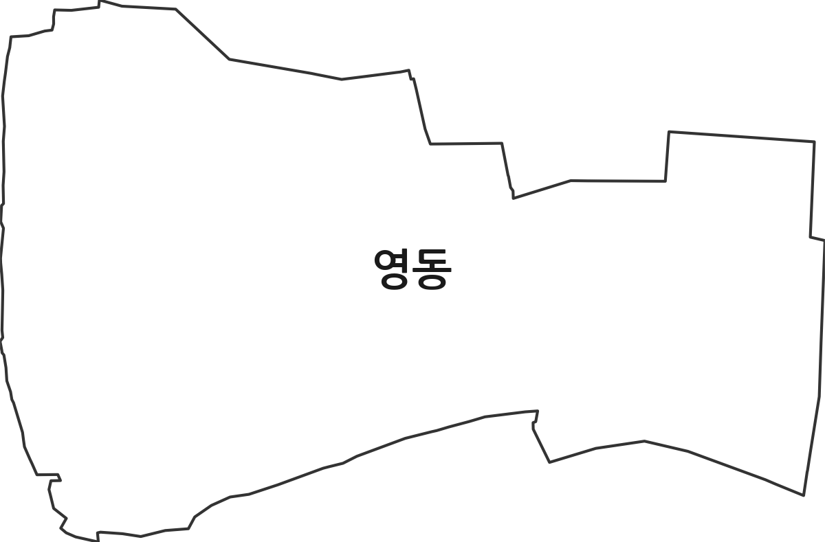 전라남도 순천시 영동 법정동 행정구역 경계 지도