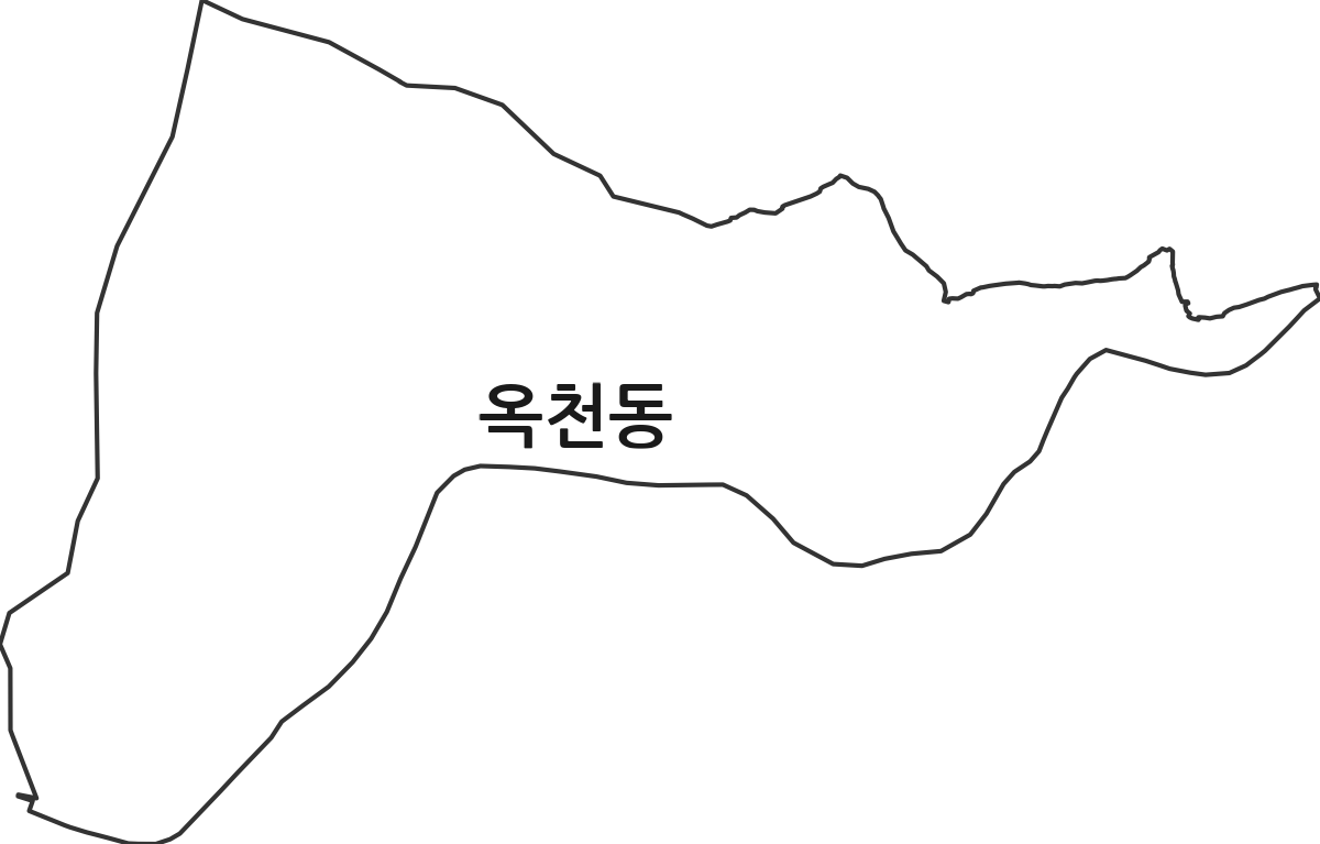 전라남도 순천시 옥천동 법정동 행정구역 경계 지도