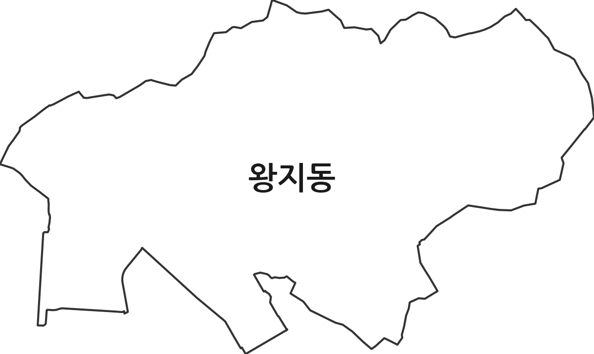 전라남도 순천시 왕지동 법정동 행정구역 경계 지도