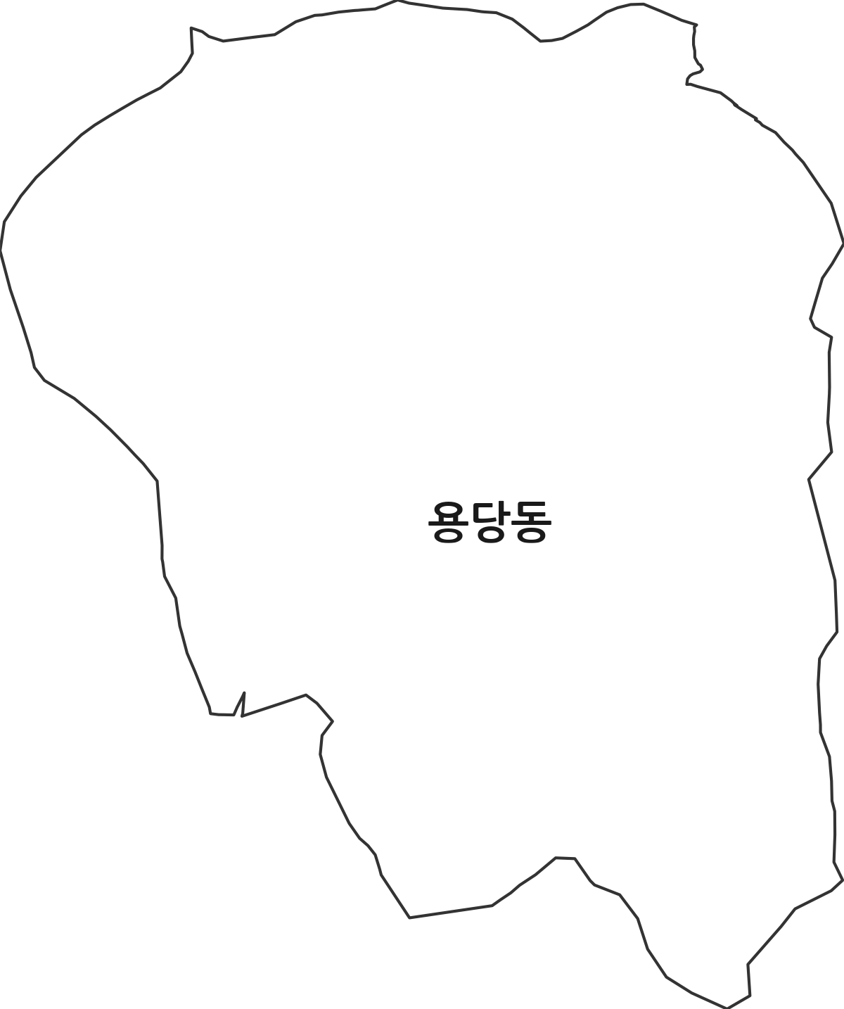 전라남도 순천시 용당동 법정동 행정구역 경계 지도