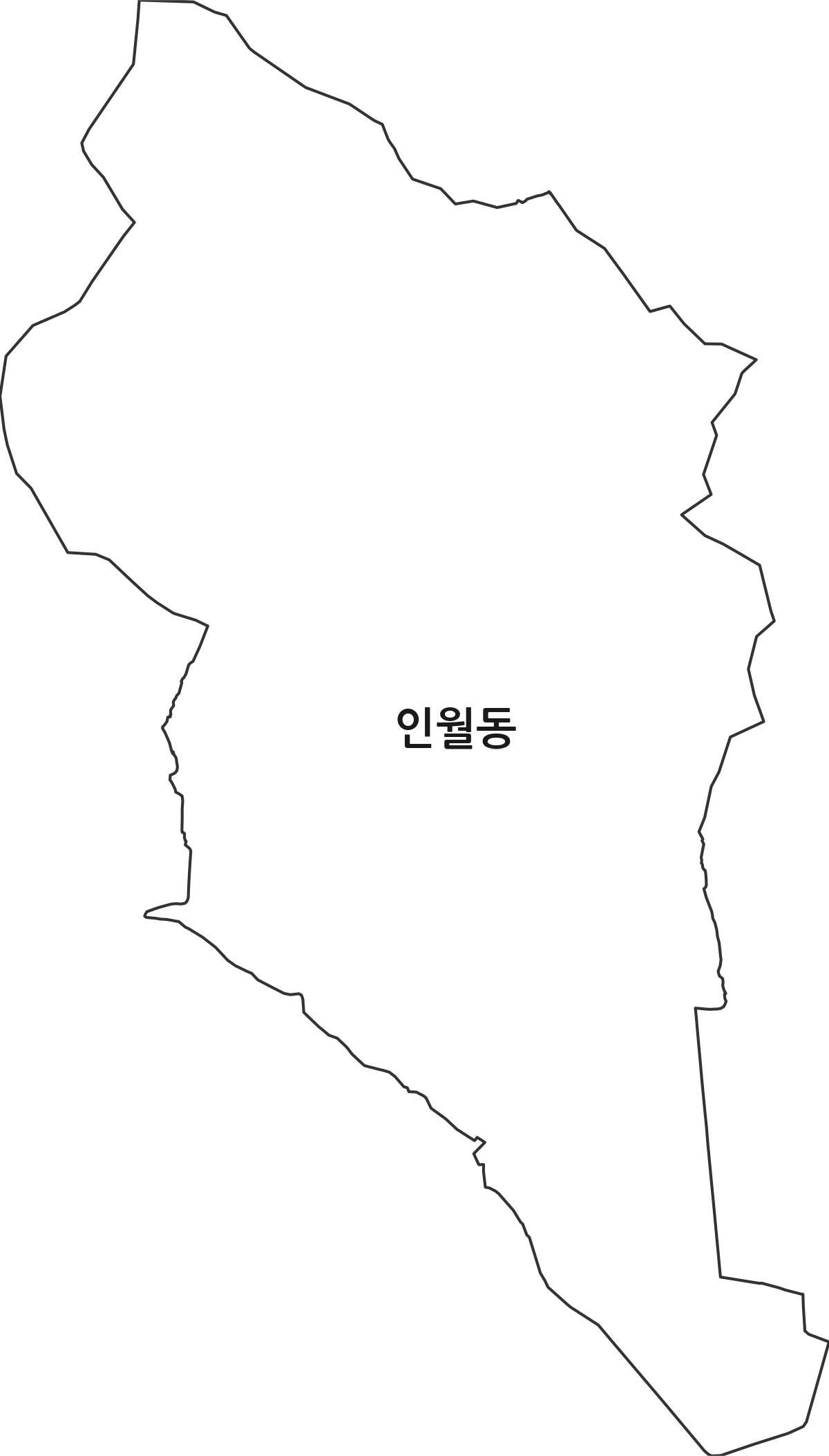 전라남도 순천시 인월동 법정동 행정구역 경계 지도