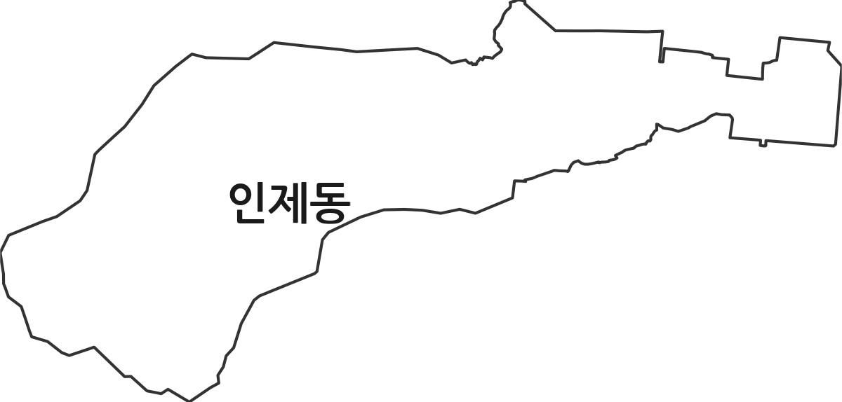 전라남도 순천시 인제동 법정동 행정구역 경계 지도