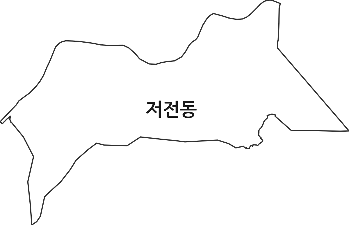 전라남도 순천시 저전동 법정동 행정구역 경계 지도