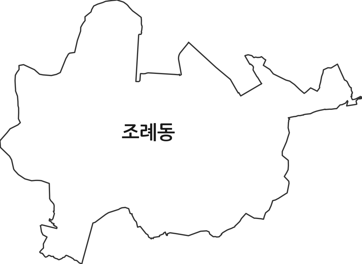 전라남도 순천시 조례동 법정동 행정구역 경계 지도