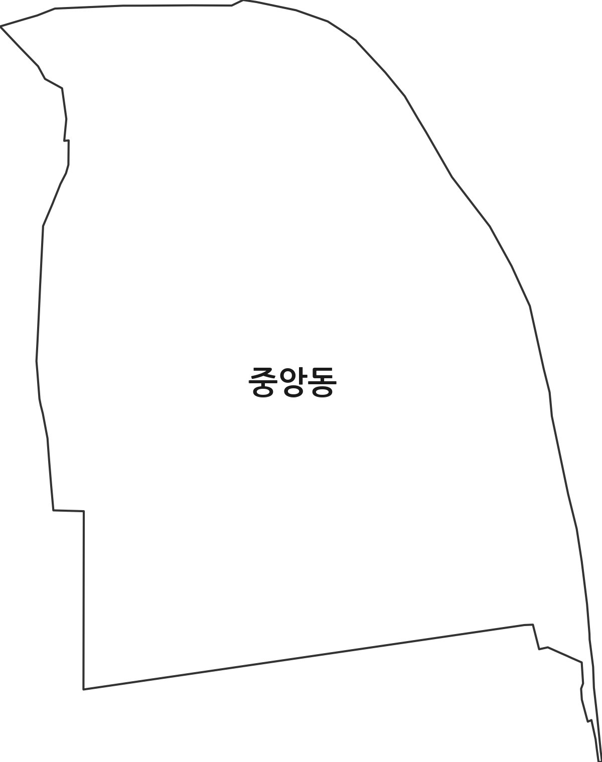 전라남도 순천시 중앙동 법정동 행정구역 경계 지도