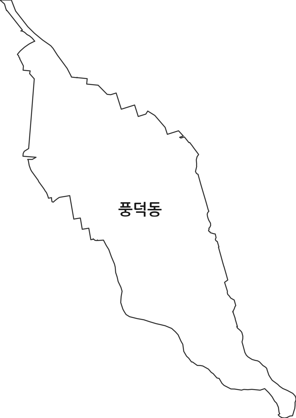 전라남도 순천시 풍덕동 법정동 행정구역 경계 지도