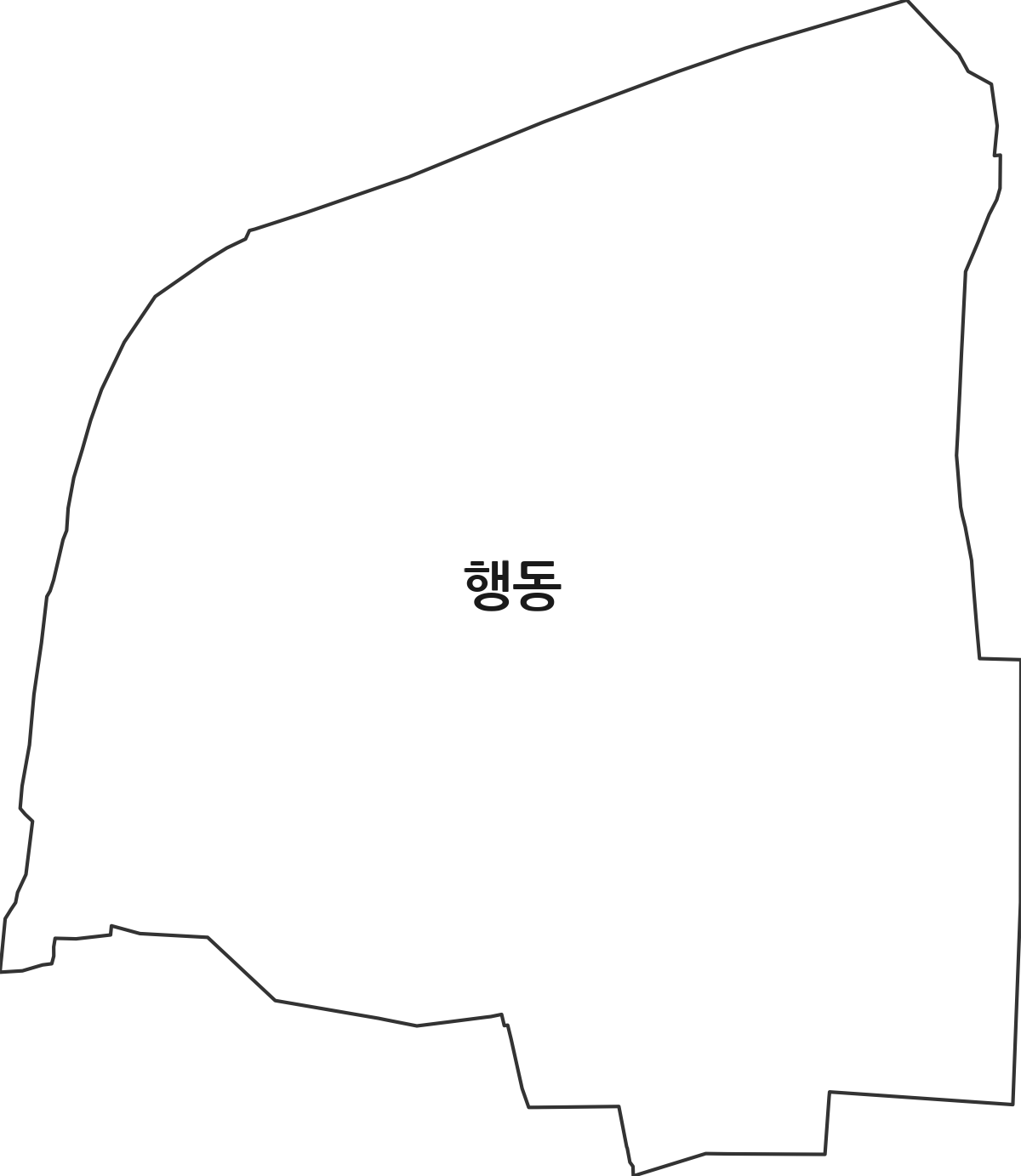 전라남도 순천시 행동 법정동 행정구역 경계 지도