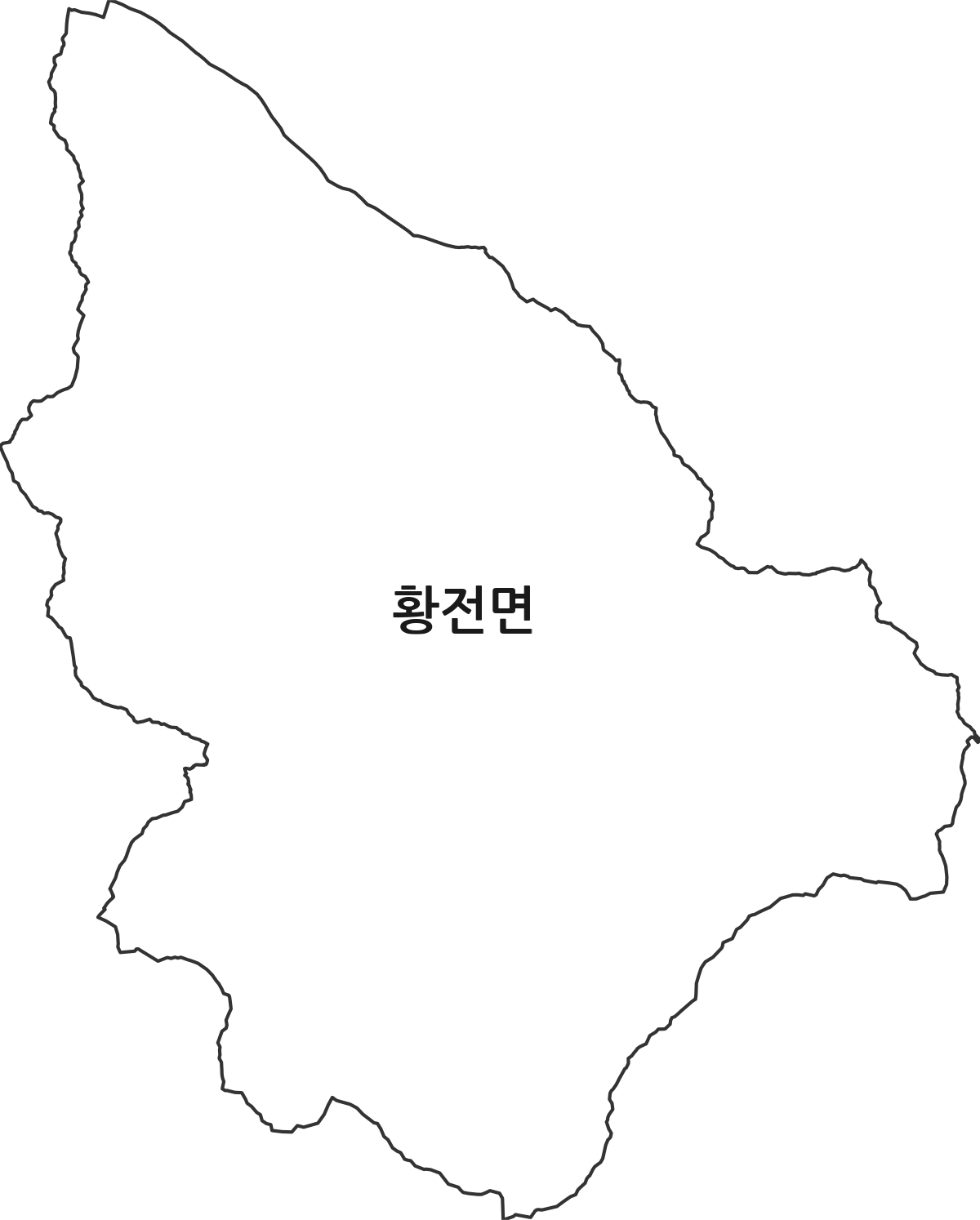 전라남도 순천시 황전면 법정동 행정구역 경계 지도