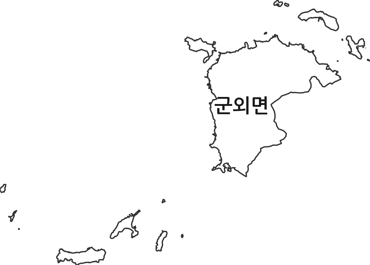 전라남도 완도군 군외면 행정동 행정구역 경계 지도