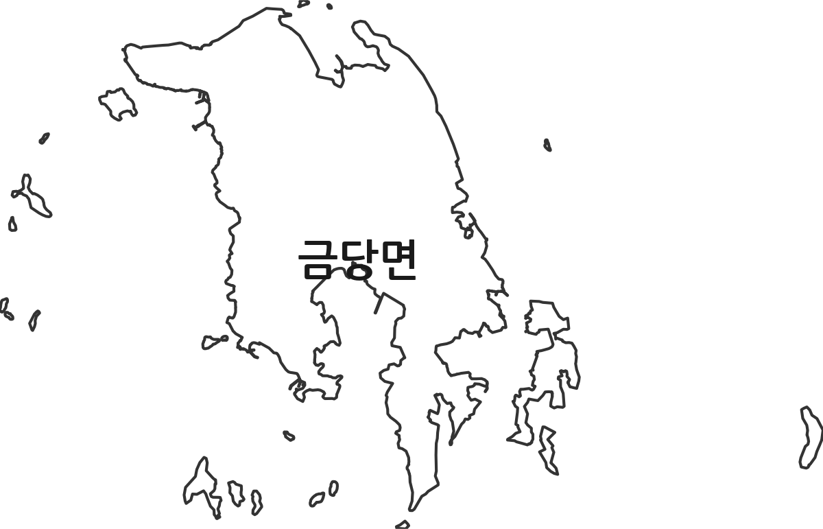전라남도 완도군 금당면 행정동 행정구역 경계 지도
