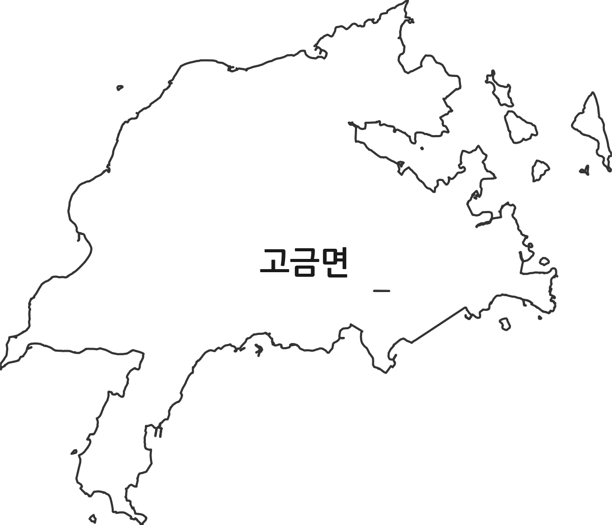 전라남도 완도군 고금면 법정동 행정구역 경계 지도