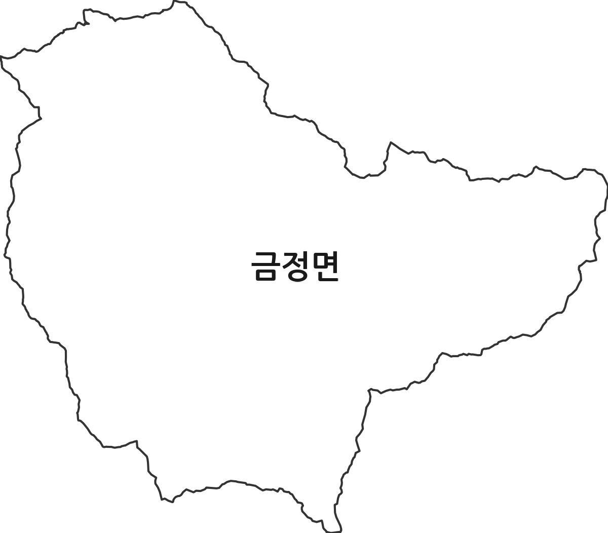 전라남도 영암군 금정면 행정동 행정구역 경계 지도
