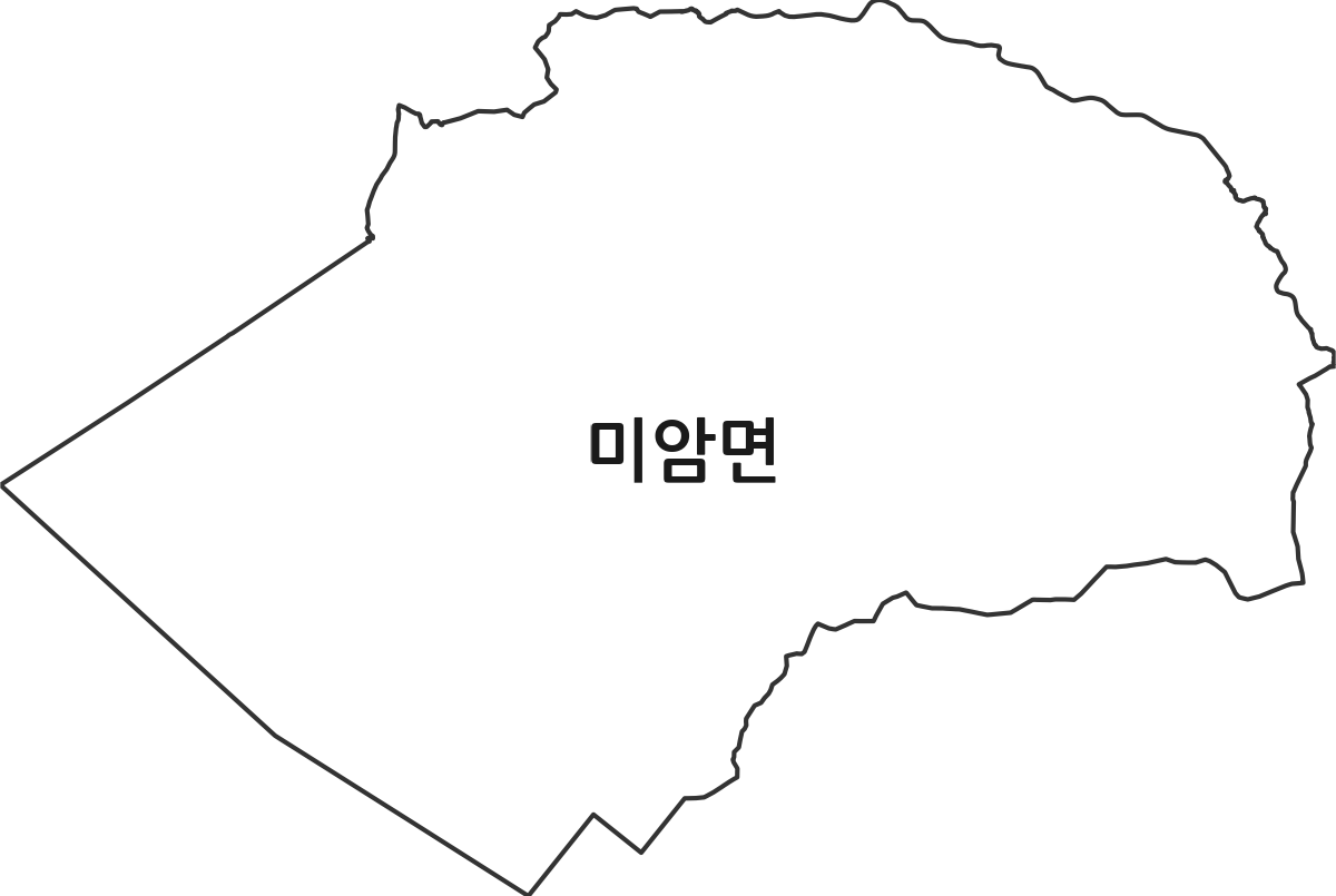 전라남도 영암군 미암면 행정동 행정구역 경계 지도