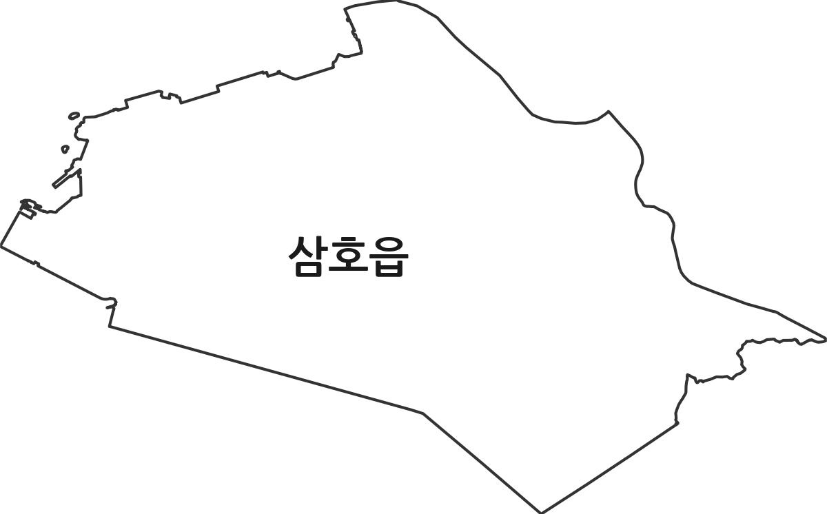전라남도 영암군 삼호읍 행정동 행정구역 경계 지도