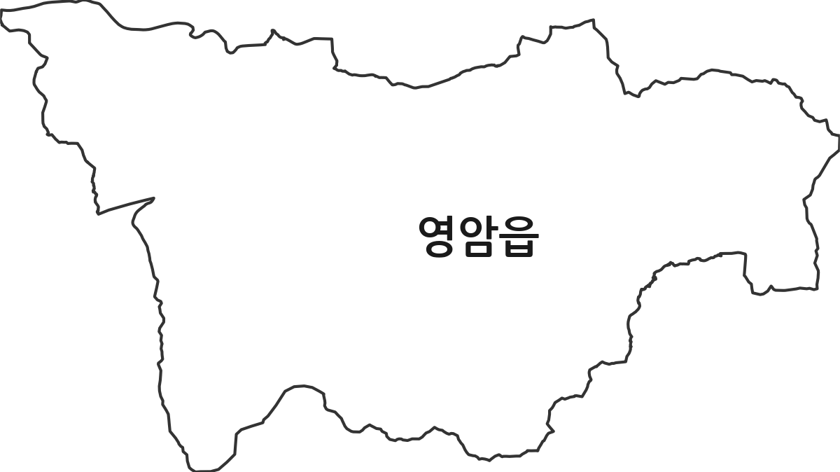 전라남도 영암군 영암읍 행정동 행정구역 경계 지도