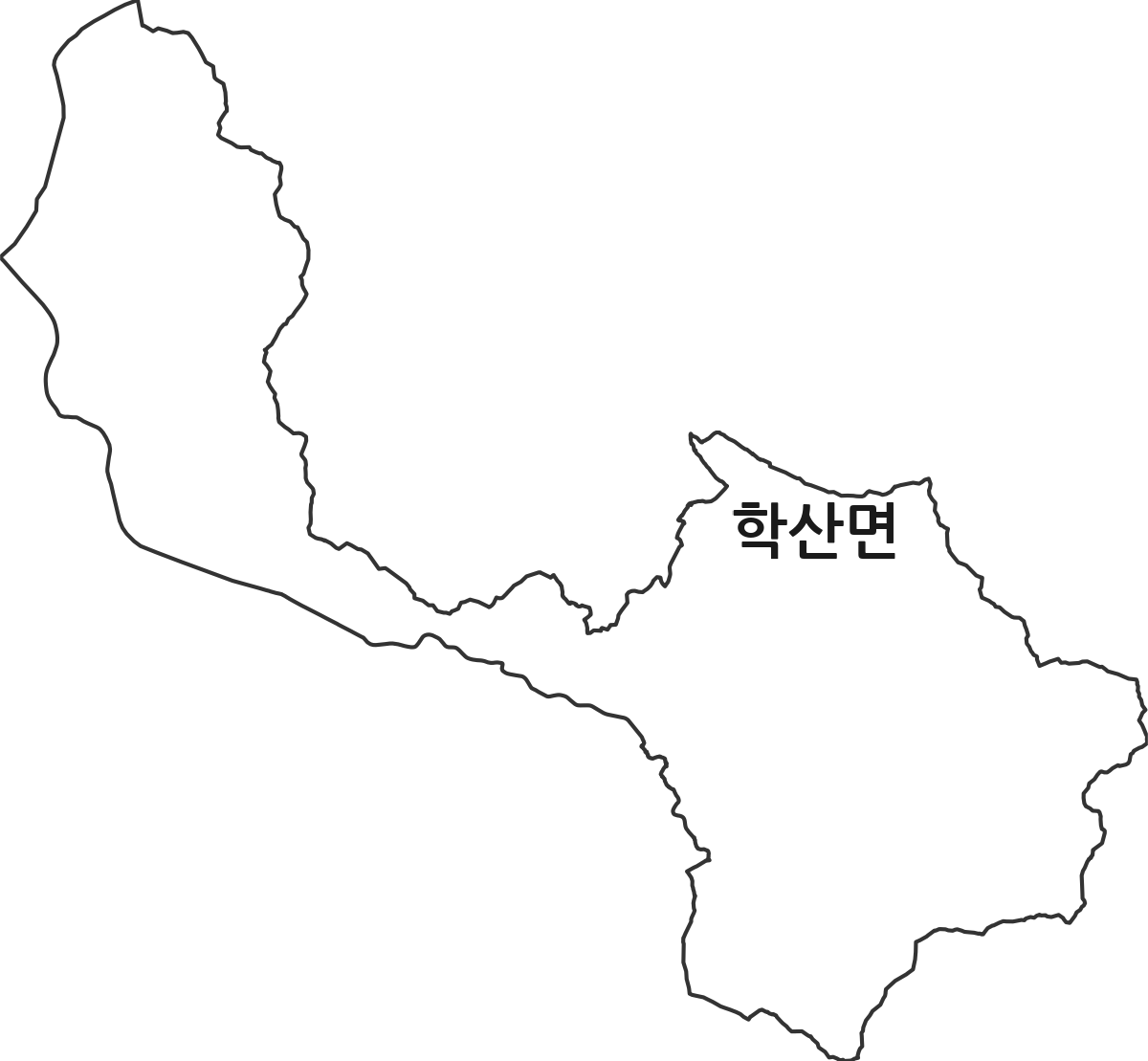 전라남도 영암군 학산면 행정동 행정구역 경계 지도