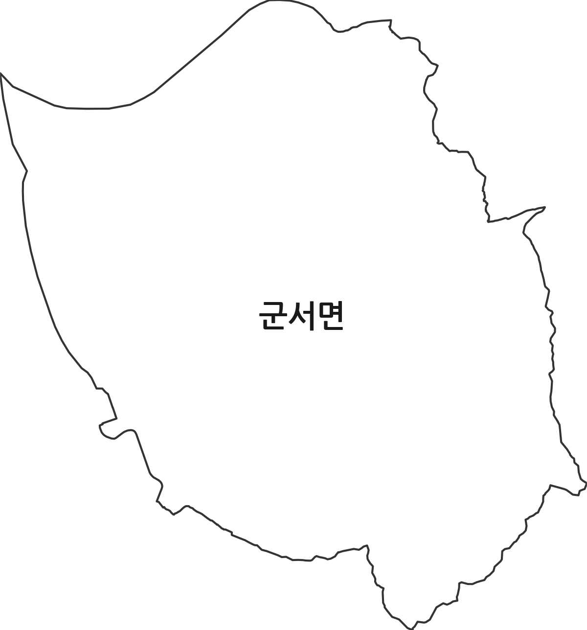 전라남도 영암군 군서면 법정동 행정구역 경계 지도