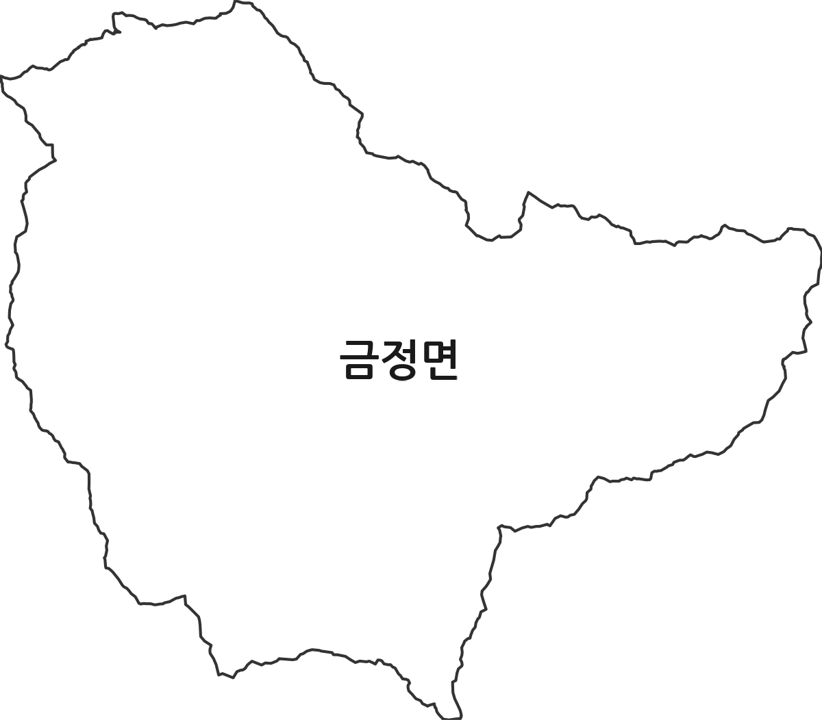 전라남도 영암군 금정면 법정동 행정구역 경계 지도