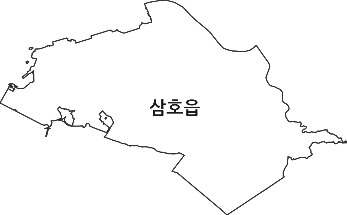 전라남도 영암군 삼호읍 법정동 행정구역 경계 지도