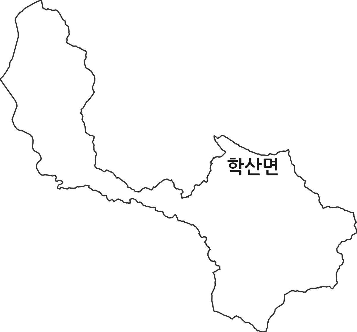 전라남도 영암군 학산면 법정동 행정구역 경계 지도