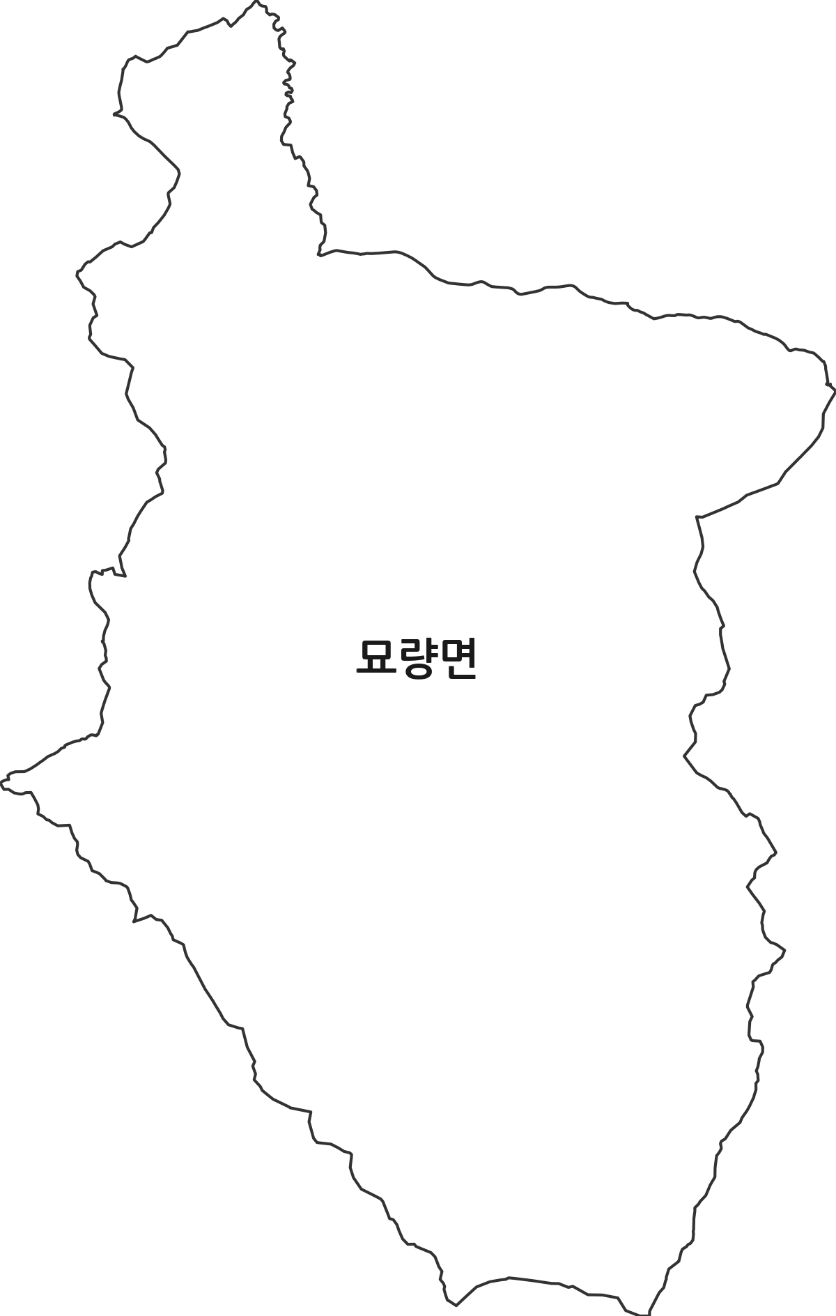 전라남도 영광군 묘량면 행정동 행정구역 경계 지도