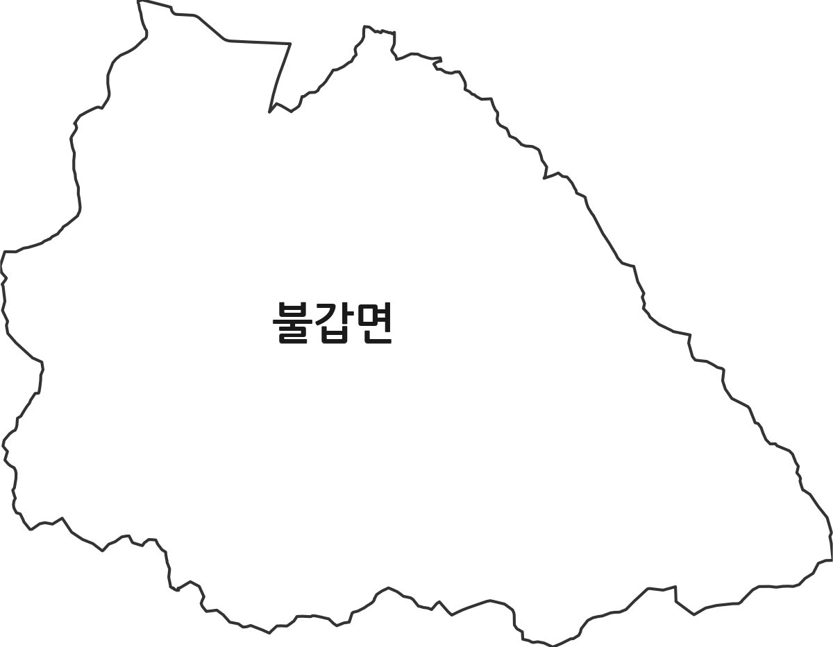 전라남도 영광군 불갑면 행정동 행정구역 경계 지도