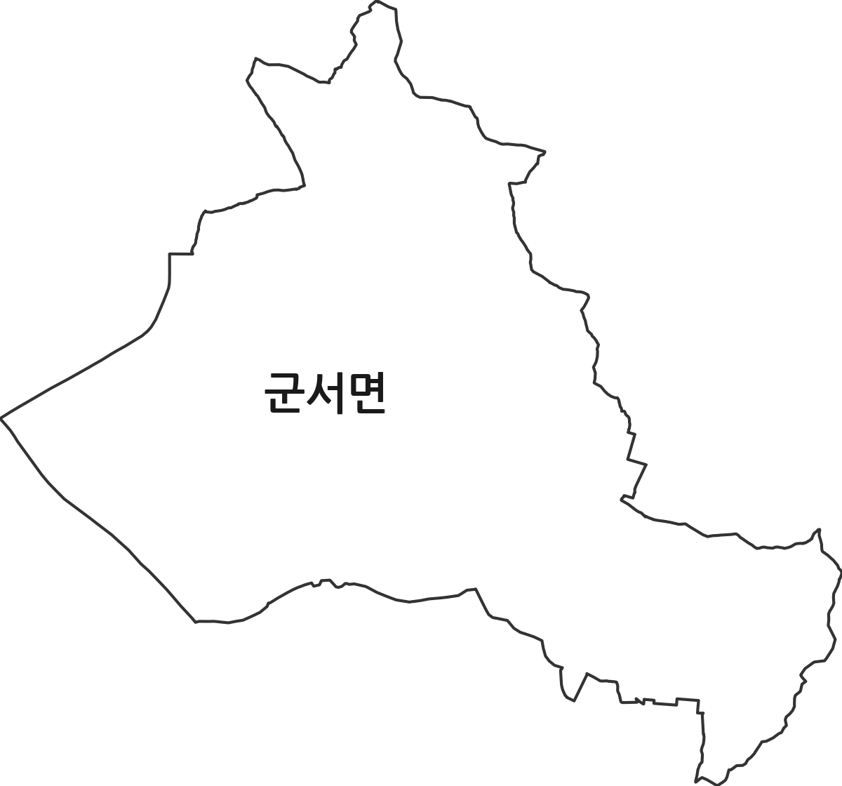 전라남도 영광군 군서면 법정동 행정구역 경계 지도
