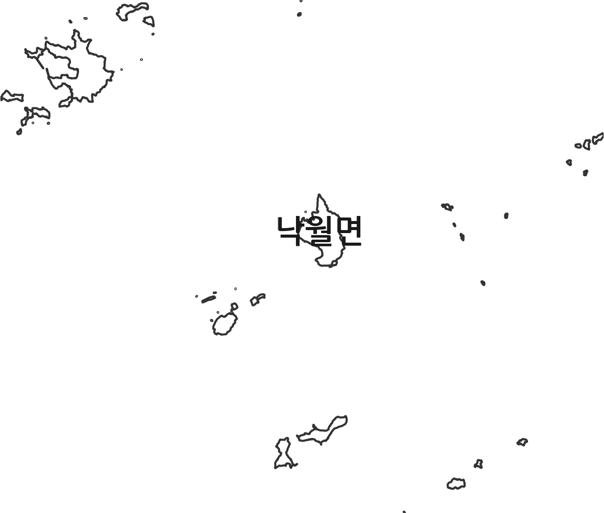 전라남도 영광군 낙월면 법정동 행정구역 경계 지도
