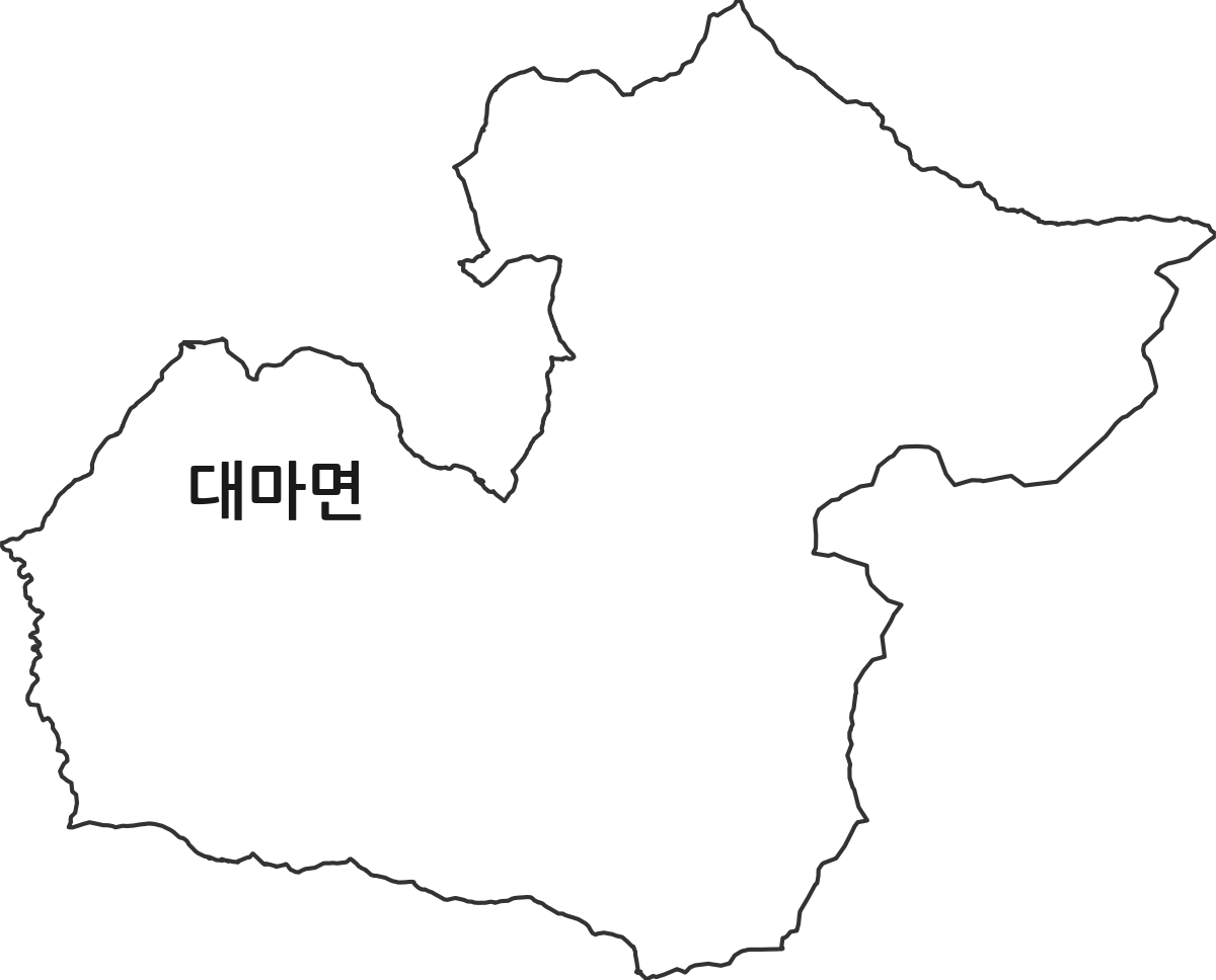 전라남도 영광군 대마면 법정동 행정구역 경계 지도