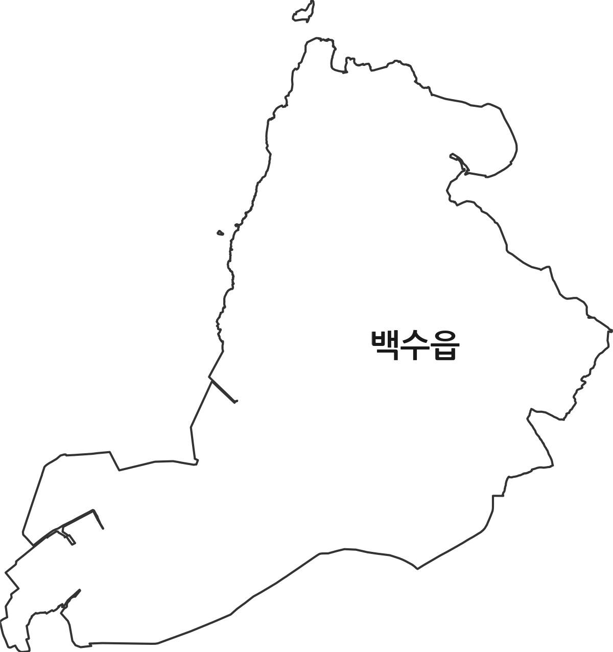 전라남도 영광군 백수읍 법정동 행정구역 경계 지도