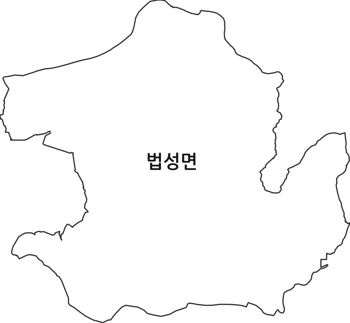 전라남도 영광군 법성면 법정동 행정구역 경계 지도