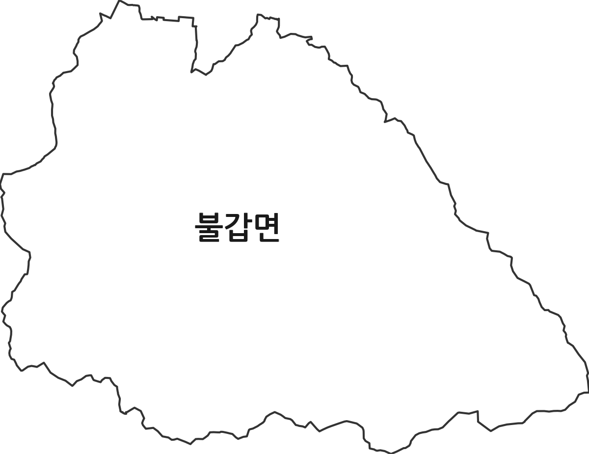 전라남도 영광군 불갑면 법정동 행정구역 경계 지도